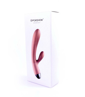 Вибратор-кролик с подогревом, силиконовый, розовый, 22.4 х 3.6 см - No Taboo