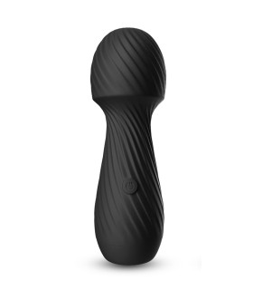 Вибромассажер с гибкой головкой, силиконовый, черный, 13.5 х 4.5 см - No Taboo