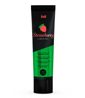 Лубрикант Intt Strawberry, 100 мл, на водной основе, со вкусом клубники - No Taboo