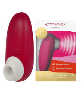Бесконтактный стимулятор клитора Womanizer Mini Red Wine, малиновый - No Taboo