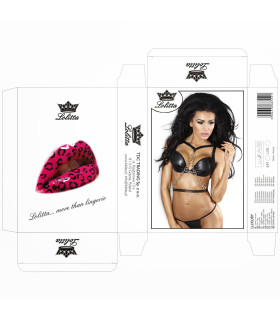 Бюстгальтер сексуальный с ремнями и цепью S/M - No Taboo