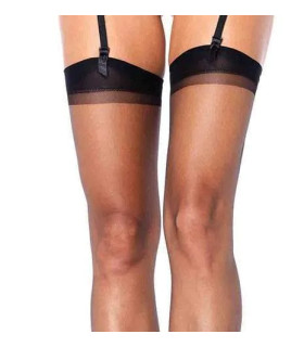Панчохи сексуальні Margot Ultra Sheer Stockings від Leg Avenue, чорні - No Taboo
