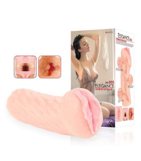 Мастурбатор реалистичный двухслойный Kokos Elegance 005, киберкожа, 16.5 х 6.2 см - No Taboo