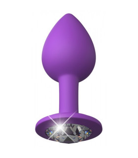 Анальная пробка с камнем Her Little Gem S от Pipedream, фиолетовая, 7.2 х 2.8 см - No Taboo