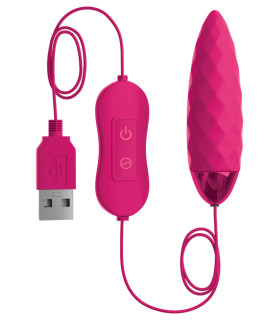 Вибропуля с рельефом OMG! Bullets #Fun, розовая, 7.7 х 2.1 см - No Taboo