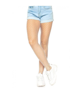 Колготки в сеточку One Size Gaia Spandex Net Industrial Tights от Leg Avenue, белые - No Taboo