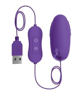 Вибропуля с пультом OMG! Bullets #Happy, фиолетовая, 6.5 х 3 см - No Taboo