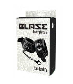 Наручники с тиснением Blaze Dream Toys, черные - No Taboo