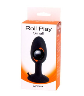 Анальна пробка із зміщеним центром ваги Seven Creations Roll Play, чорна, 8 х 2.6 см - No Taboo