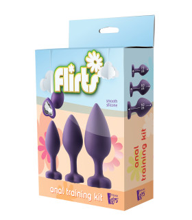 Набор анальных пробок с кристаллами Dream Toys Flirts, фиолетовые - No Taboo