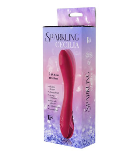 Вибратор для точки G с движущимся шариком Sparkling Cecilia от Dream Toys, розовый, 20 х 3.4 см - No Taboo