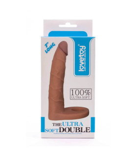 Насадка на пеніс реалістична LoveToy, для подвійного проникнення, бежева, 17.8 х 3 см - No Taboo