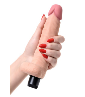 Реалістичний вібратор, бежевий, 20.5 х 4 см - No Taboo