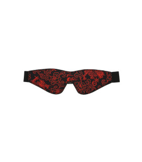 Маска на глаза черного цвета с красным узором - No Taboo