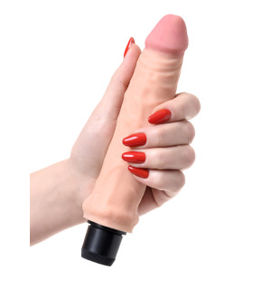 Реалістичний вібратор, бежевий, 20 х 4 см - No Taboo