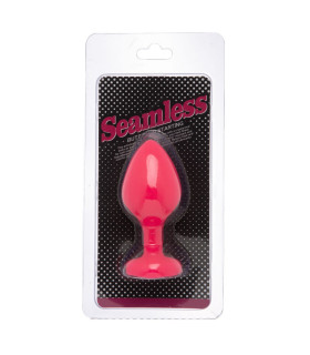 Анальна пробка M з рожевим каменем у вигляді серця Runyu, силікон, рожева, 8 x 3.5 см - No Taboo