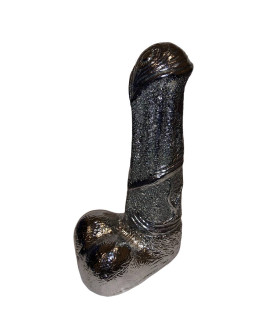 Фалоімітатор реалістичний Runyu, металевий, сірий, 18 х 5 см - No Taboo