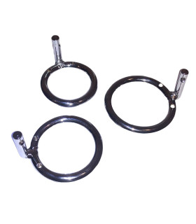 Пояс верности с тремя кольцами Runyu, металлический, серебряный - No Taboo