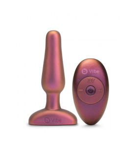 Анальна пробка з вібрацією B-Vibe Novice Plug, фіолетова, 8.5 х 2.5 см - No Taboo