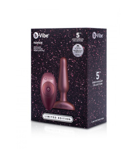 Анальна пробка з вібрацією B-Vibe Novice Plug, фіолетова, 8.5 х 2.5 см - No Taboo