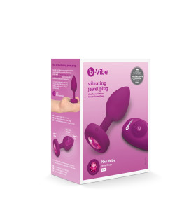 Анальна пробка з вібрацією B-Vibe, силіконова, рожева, 9.8 х 4.5 см - No Taboo