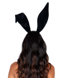 Ушки зайчика Velvet Rabbit Ear Headband от Leg Avenue, черные - No Taboo
