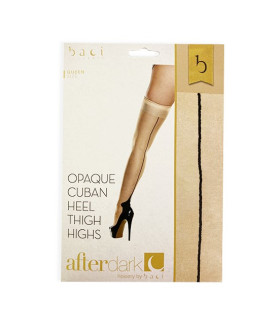 Чулки с черным швом Baci с силиконовой лентой, Queen size - No Taboo