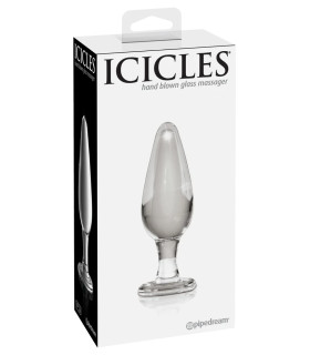Анальная пробка Icicles No. 26, стеклянная, прозрачная, 11.5 х 3.8 см - No Taboo