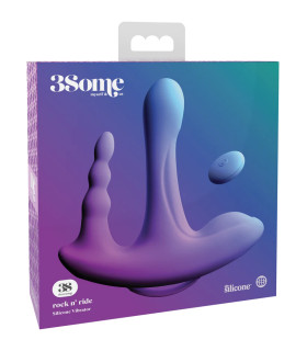 Тройной вибратор 3Some Rock N' Ride, фиолетовый - No Taboo