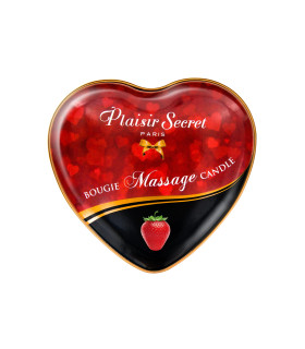 Массажная свеча Plaisir Secret, с ароматом клубники, 35 мл - No Taboo