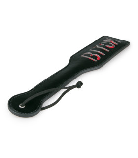 Паддл с надписью Bitch от Easy Toys, черный с красным, 33 см - No Taboo