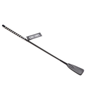 Стек со стразами XR Brands, кожаный, черный, 55 см - No Taboo