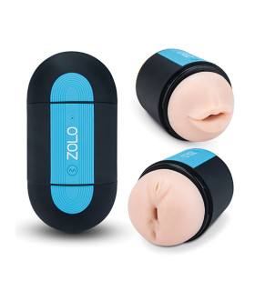 Мастурбатор двухсторонний реалистичный ZOLO, с вибрацией, бежевый, 15.6 х 5 см - No Taboo