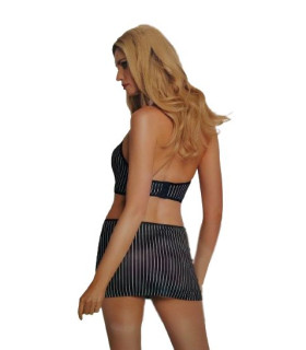 Костюм сексуальной учительницы L/XL Sunspice, черно-белый, 2 предмета - No Taboo