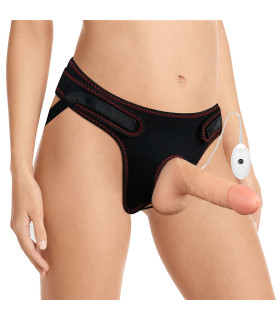 Страпон реалистичный с вибрацией 7 LoveToy Easy Strapon, 18 х 3.6 см - No Taboo