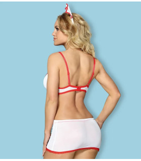 Эротичный костюм медсестры S/M Sunspice, белый, 3 предмета - No Taboo