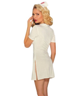 Костюм сексуальной медсестры L/XL Sunspice, белый, 2 предмета - No Taboo