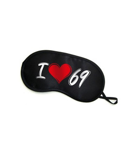 Маска на глаза с надписью I Love 69, черная - No Taboo