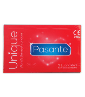 Безлатексные резинки Pasante Unique, 3 шт. - No Taboo