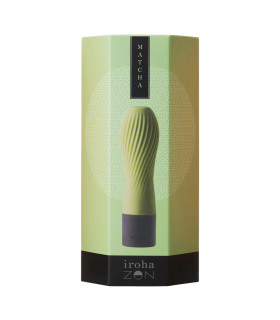 Мини вибратор нереалистичный Zen Iroha Tenga, медицинский силикон, хаки, 12.7 х 3.4 см - No Taboo