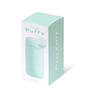 Мастурбатор нереалистичный Tenga Puffy Mint Green, рельефный, мятный, 15 х 4.5 см - No Taboo