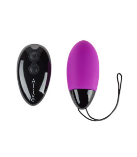Виброяйцо с дистанционным пультом Alive, силиконовое, фиолетовое, 8.3 х 3.8 см - No Taboo