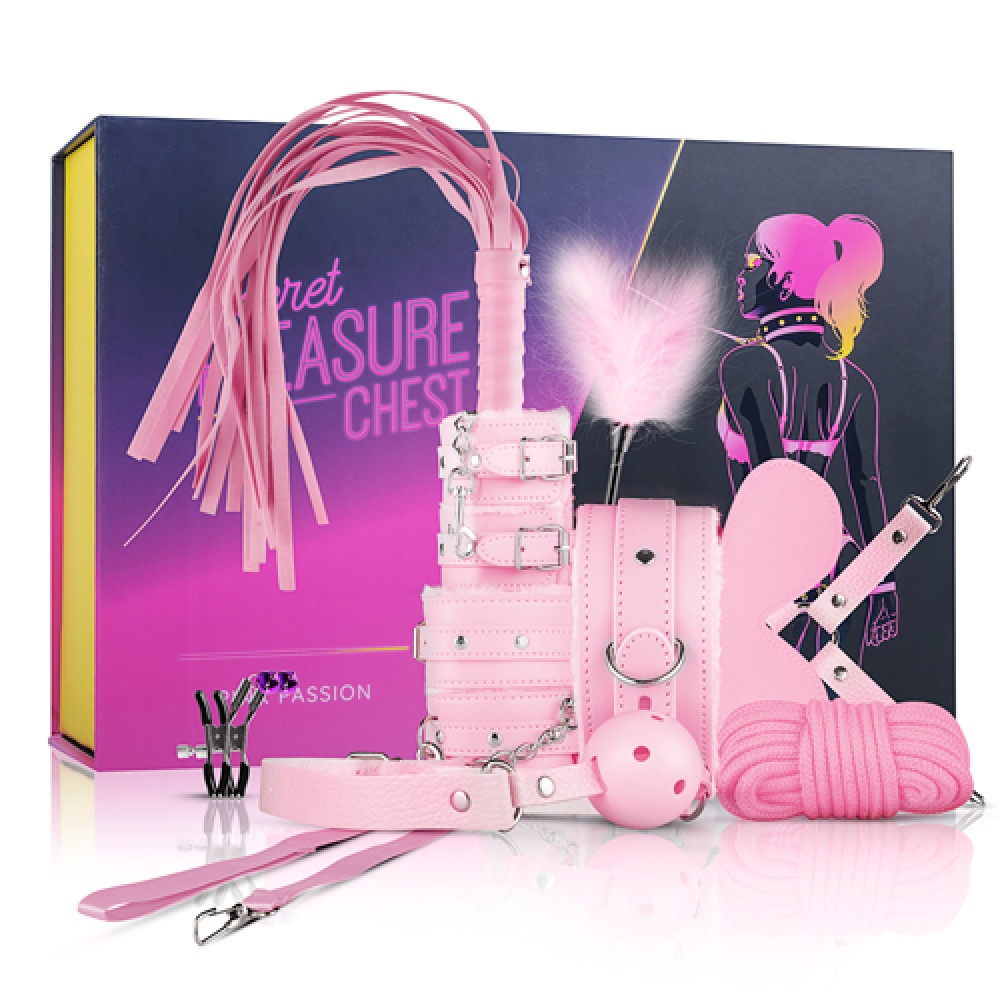 БДСМ набір Loveboxxx Pink Pleasure, 11 предметів, рожевий (214328), zoom