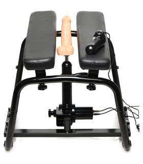 Стул для секса с секс-машиной Deluxe Bangin' XR Brands, черного цвета - No Taboo