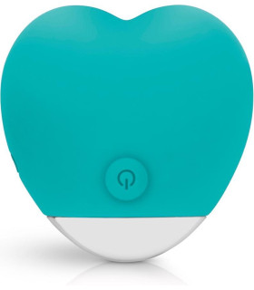 Вибратор для клитора в форме сердца Oron Good Vibes Only, силиконовый, голубой - No Taboo