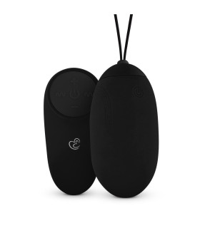Виброяйцо XL Easytoys, с дистанционным пультом, силиконовое, черное, 8 х 3.8 см - No Taboo