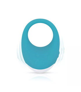 Эрекционное кольцо с вибрацией Jose Cala Azul, силиконовое, голубое, 3 см - No Taboo