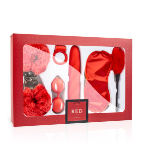 Набор секс-игрушек и БДСМ-аксессуаров LoveBoxxx I Love Red, 6 предметов, красный - No Taboo