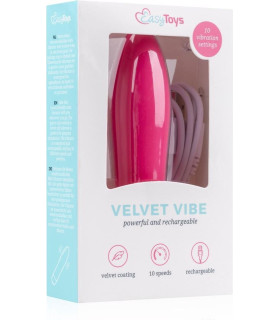 Міні вібратор Velvet Vibe від Easytoys, рожевий, 11 х 2.5 см - No Taboo