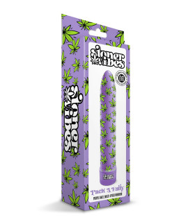 Вибратор с принтом Stoner Vibes Global Novelties, фиолетовый, 20.3 х 3.8 см - No Taboo